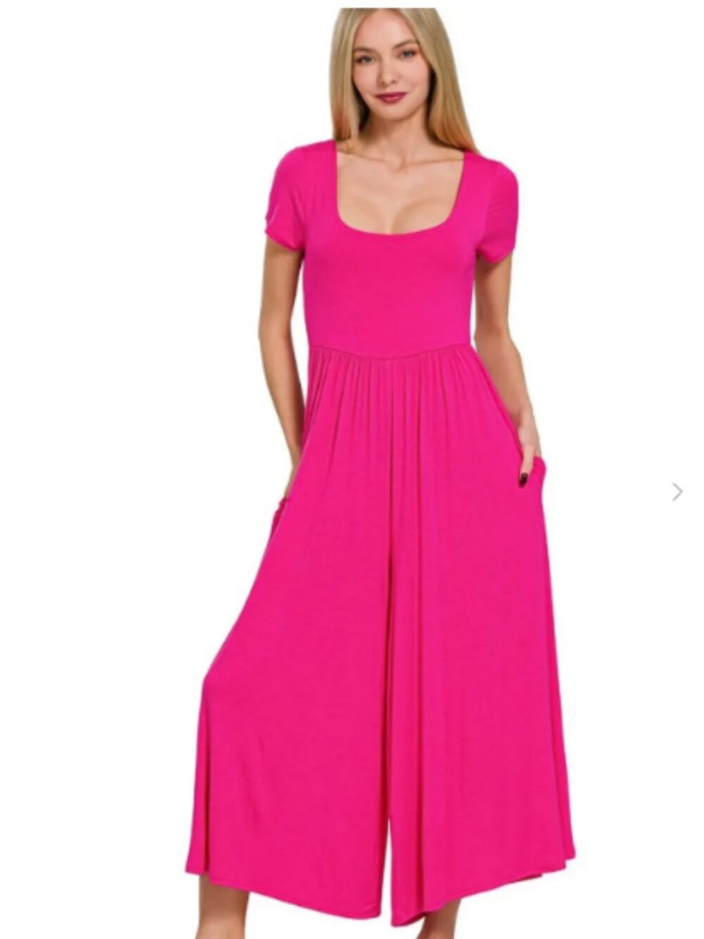 145. NWT Zenana Double layered short sleeve jumpsuits